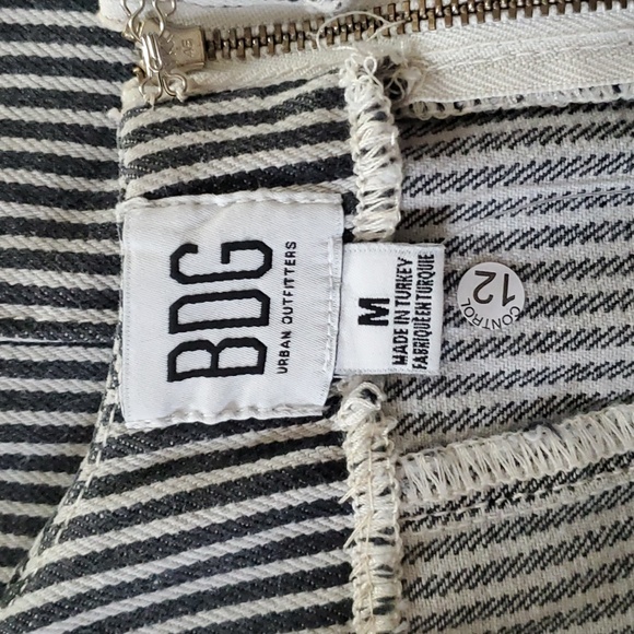 Urban Outfitters BDG Hudson Black and White Pinstriped Denim Mini Dress Size M - Picture 6 of 10